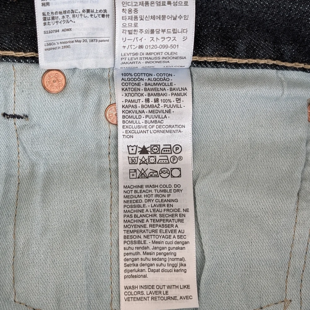 Levi's 501 Men's Deep Indigo Straight Jeans - Picture 4 of 4